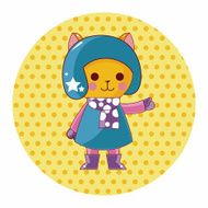 animal cat winter cartoon theme elements N5