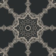 Mandala in outlines Tribal oriental design seamless Ornate ornamental art