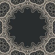 Ornamental stylized round frame vector a lot of copyspace in