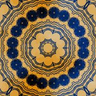 Mandala seamless design square motif