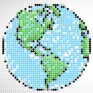 Digital dot of world