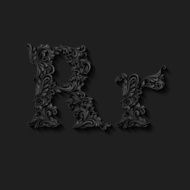 Decorated letter r N2