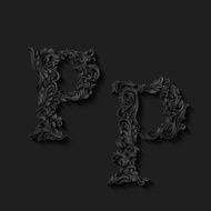 Decorated letter p N3