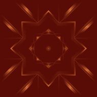 Geometric abstract mandala of deep red color