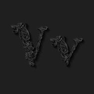 Decorated letter v N3