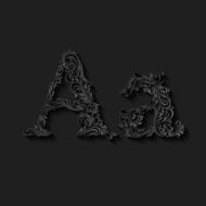 Decorated letter A
