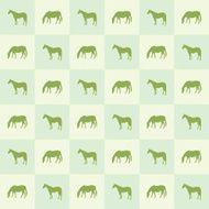 Abstract horse silhouette seamless pattern