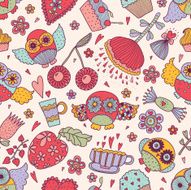 Owl Repeat Pattern - Illustration