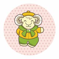 animal goat winter cartoon theme elements N3