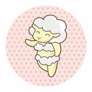 animal sheep summer cartoon theme elements N3