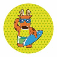 animal moose summer cartoon theme elements N3