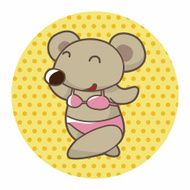 animal mouse summer cartoon theme elements N2