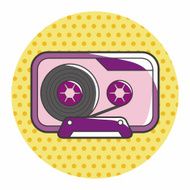Audiotape theme elements vector eps N111