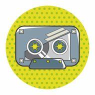 Audiotape theme elements vector eps N114