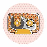 Audiotape theme elements vector eps N116