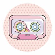 Audiotape theme elements vector eps N117