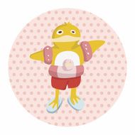 animal duck summer cartoon theme elements N4