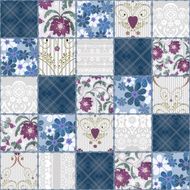 Patchwork seamless floral lace pattern background