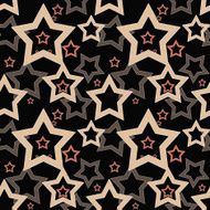 Seamless black pattern with stars background