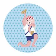 animal octopus summer cartoon theme elements N2