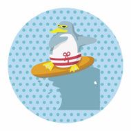 animal pengiun summer cartoon theme elements N2