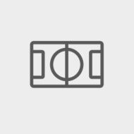 Basketball court thin line icon N2