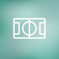 Basketball court thin line icon N3