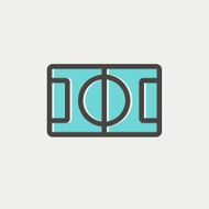 Basketball court thin line icon N4