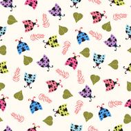 Cute background with ladybugs