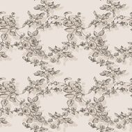 Seamless background vintage floral pattern rose flower