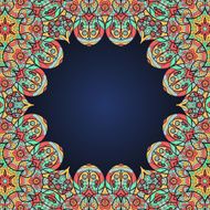 Mandala frame for text in oriental style