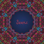 Round ornamental frame in ottoman style