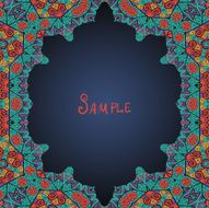 Colorful oriental style frame (Persian Arabian Gypsy or Indian