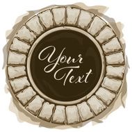 Round stone frame N2