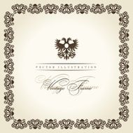 vector vintage floral ornament imperial frame