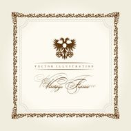 Vector vintage Square frame retro decor royal