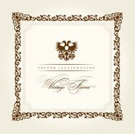 Vector vintage Square frame retro ornament royal