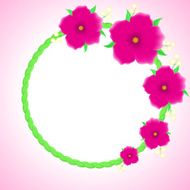 Beautiful greeting card with floral wreath N5