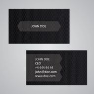 Dark business card template