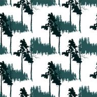 seamless pattern with forest landscape