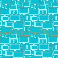 Seamless pattern with electronic devices