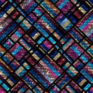 Diagonal geometric pattern with manuscript elements