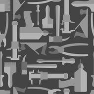 Seamless Construction Hand tools pattern Vector illustration