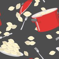 Dumplings pattern seamless Casserole with dumplings N2