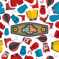 Boxing Seamless Pattern sports background equipment gl