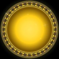 Gold meander ornament Ancient Greek fret key