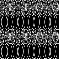 Seamless abstract pattern with ovals Monochrome series