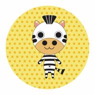 animal zebra cartoon theme elements N8