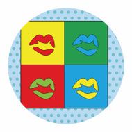pop art lipstick theme elements N3