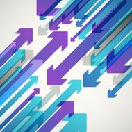 Abstract vector background of different color arrows
